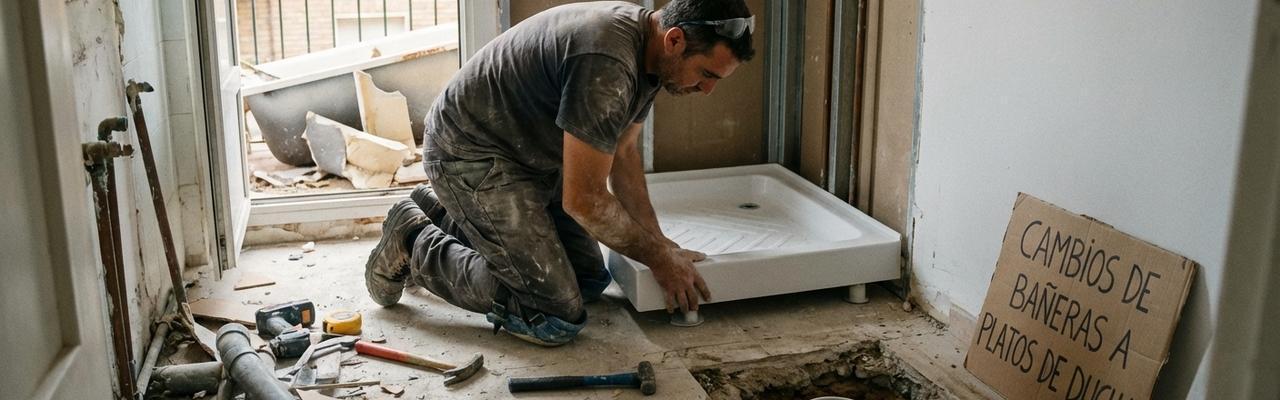Cambios de bañeras a platos de ducha en Errenteria