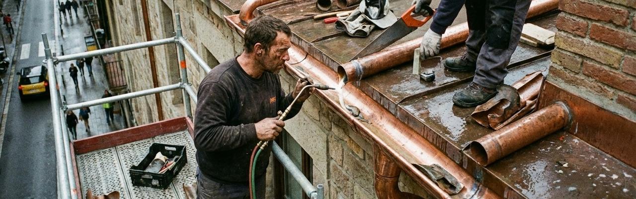 Montaje y reparación de bajantes y canalones en Errenteria